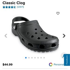 BNWT Black Crocs Women’s size 9